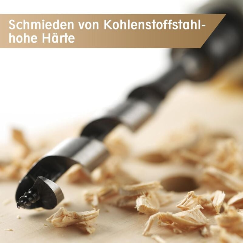 Aiducho - Lot De 8 Mèche à Bois Hélicoïdal, Foret à Bois Set Foret Spirale Bois Outil De Forage En Acier Au Carbone Ensemble De Mèches De Tarière