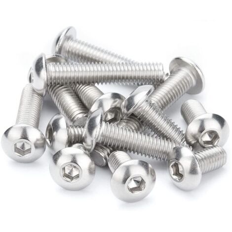 AIDUCHO M10 Vis Boulon à Douille Hexagonale Vis à Tête de Bouton Boulons à Six Pans Creux Allen Vis Inox Fixations M10×40mm,5 pcs