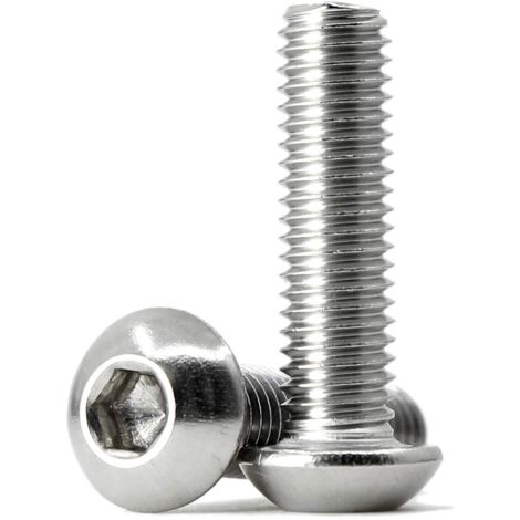 AIDUCHO M8 x 60mm 10PCS Bouton vis à tête hexagonale acier inoxydable 304 Boulon à tête hexagonale Entièrement Filetée Boulons