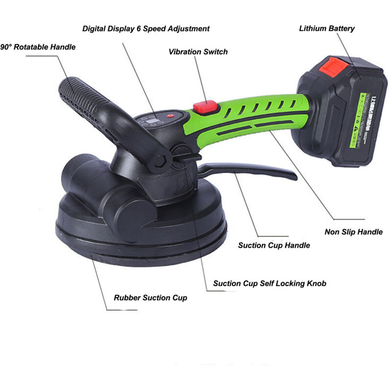 Aiducho - Machine de vibration de carrelage Machine de nivellement de vibration de carrelage à batterie au lithium haute puissance 16,8 v pour verre