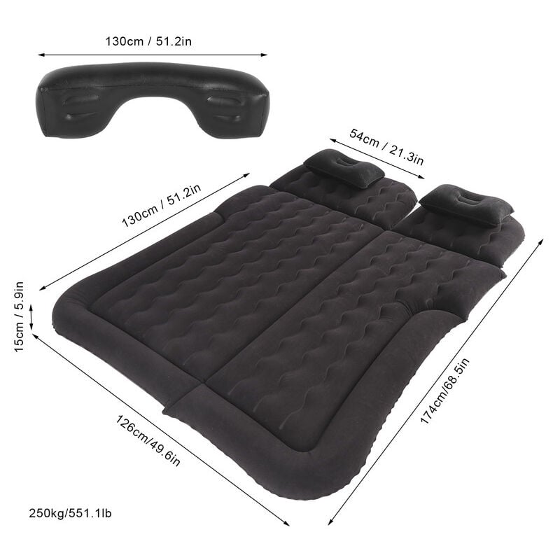 Matelas Gonflables Pneumatique Lit Voyage Voiture Suv, Lit Pneumatique, Coffre Arrière, Coussin Couchage Pliable, Coussin D'air Camping En Plein Air,