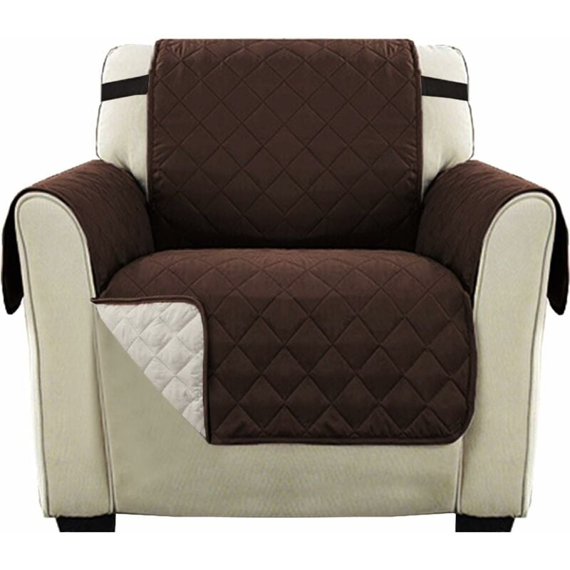 meubles protecteur résistant à l'eau chaise housse de protection réversible couvre, 2' wide elastic strap, machine washable (marron) - aiducho
