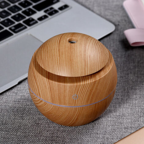 AIDUCHO Mini Humidificateur D'air À Ultrasons Usb -  Ultra Silencieux - Humidificateur D'air Pour Bureau, Chambre À Coucher, Etc. - Petit Purificateur D'air Avec Lumière Led 7 Couleurs (Couleur De Gra