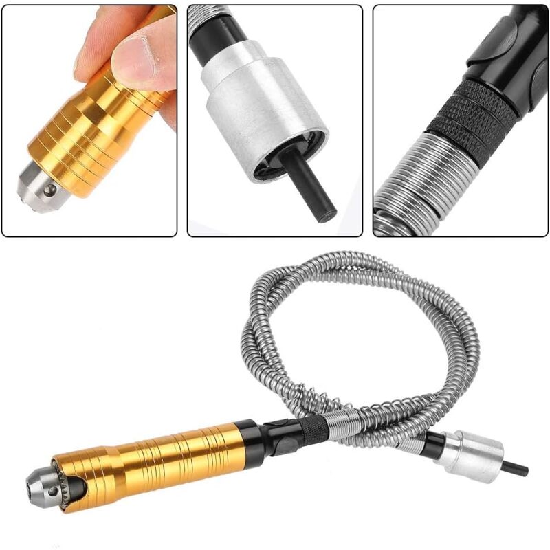 Aiducho - Outil Électrique à Arbre Flexible, Outil De Meuleuse Rotative Pour Perceuse Électrique à Arbre Flexible De 6 Mm, Poignée De Mandrin De 0,5