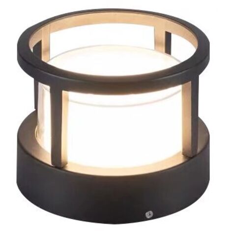 AIDUCHO Pelouse Européenne Cylindrique Dia 17cm  Lampe Sur Pied 12w Blanc Chaud Colonne Lumineuse Paysage Étanche Cour Pont Patio Pier Chemin Pilier Lumière Villa Pathway Led Grassland Étage Lumières 
