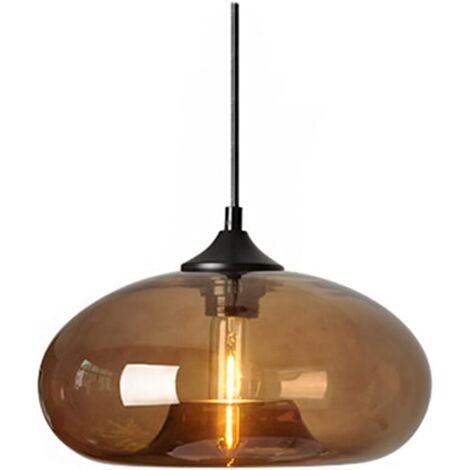 AIDUCHO Plafond Vintage Industrial Chandelier E27 Lustres Light Lamp Colorful Eclairage De Plafond (Marron)