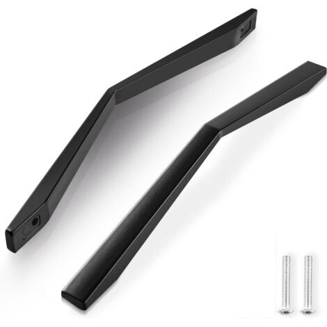 AIDUCHO Poignee de Meuble  2pcs Cuisine Entraxe 160mm Poignée de Porte Cuisine Noir Alliage De Zinc Poignée Meuble pour Meubles Cuisine Avec Vis