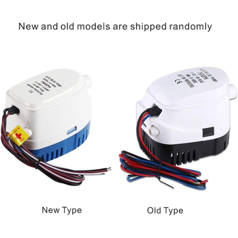 Aiducho - Pompe De Cale Automatique 12 v 750 Gph Pompe à Bille Submersible Pompe De Cale De Bateau Pompe à Eau Liquide Silencieuse Avec Interrupteur