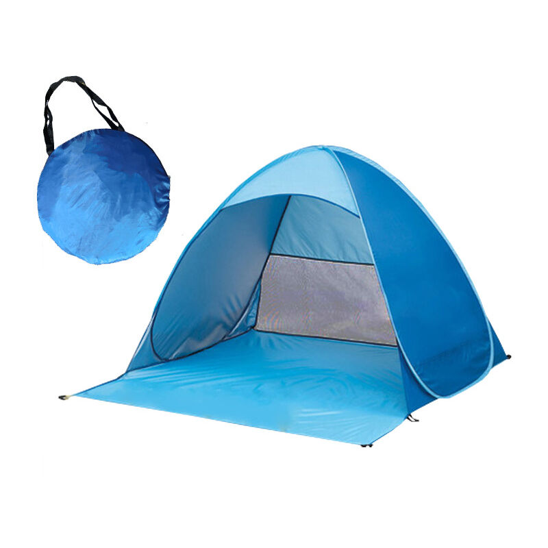 Pop-Up Tente De Plage Protection Uv Upf 50+, Abris Solaires Imperméables Pour Camping Familial, Pêche, Pique-Nique. 2 Personnes, Bleu (150 x 165 x