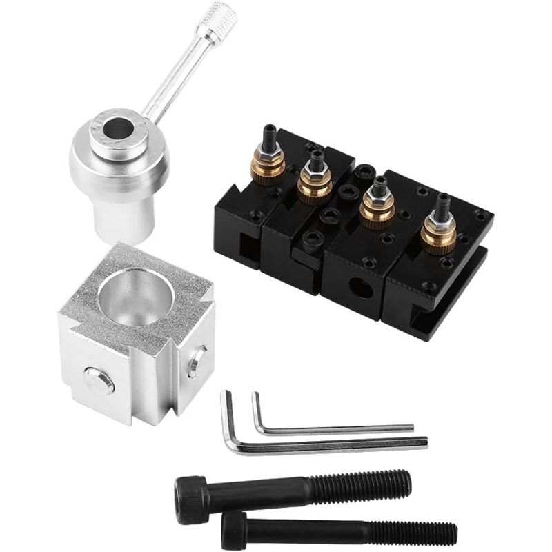 Aiducho - Porte Outils Tour a Metaux Ensemble De Kit De Vis Et De Supports Pour Mini-Outil De Tour à Changement Rapide En Alliage D'aluminium Support