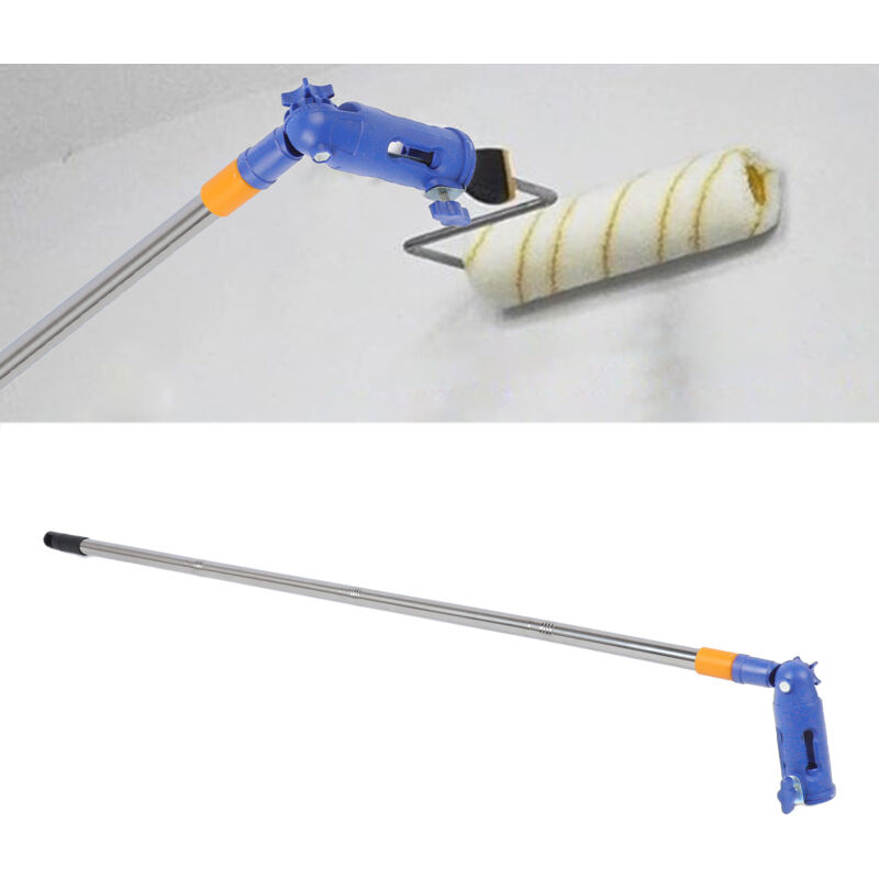 Rallonge de pinceau en acier inoxydable et plastique, rotative à 180 degrés, pour peinture sur les bords des coins - Aiducho