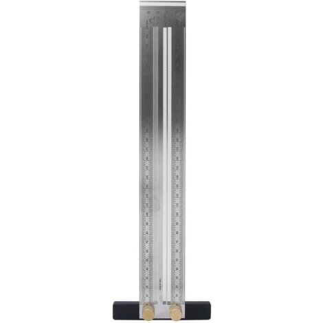 AIDUCHO Règle De Traçage En Acier Inoxydable, Type T, Règle De Marquage, Règle De Précision Outil De Mesure De Charpentier Pour Le Positionnement Et Le Marquage De Mortaises De Menuiserie(300mm)