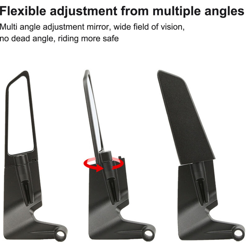 Rétroviseur latéral rotatif réglable en alliage d'aluminium pour moto Nmax 155 125 - Aiducho