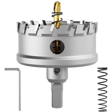 AIDUCHO Scie Cloche Bimétallique En Carbure T.C.T Robuste  De Qualité Industrielle Coupe Trou En Acier Inoxydable (75mm)
