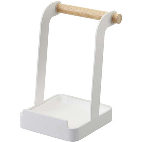 AIDUCHO Support Multifonction Pour Couvercle Et Cuillère, Support Pour Cuillère Et Louches, Support Pour Ustensiles De Cuisine, Support Pour Planche À Découper, Repose-Cuillère,Blanc