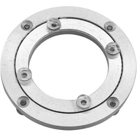 AIDUCHO Table Tournante Pivotante En Alliage D'aluminium Robuste Avec Roulement Rotatif, Table De Salle À Manger Ronde Lisse Plaque Pivotante Pour Servir De Table, De Salon Commercial 4 Inches