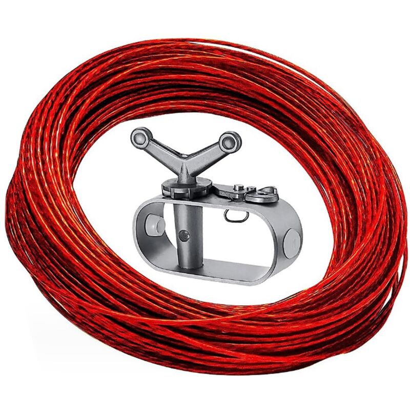 AIDUCHO Tendeur Câble Métallique Cable Métallique Acier Inoxydable Tendeur Decable Pour Bâche Piscine (21m Lang, Φ2mm)