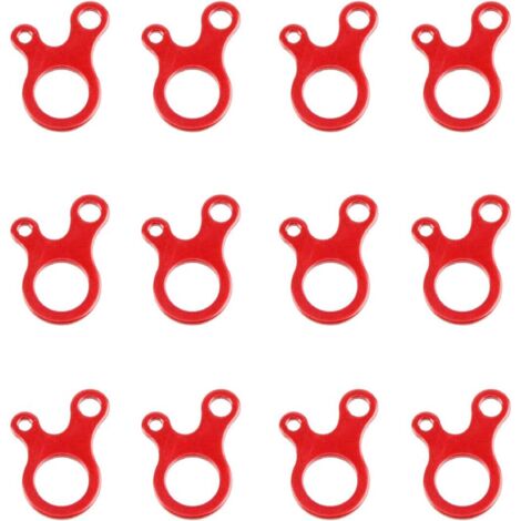 AIDUCHO Tendeur De Corde Tendeur Camping En Alliage D'aluminium Crochet Ajusteur De Corde Durable Antidérapant Pour Tente Bâche Randonnée Camping Rouge (Forme D'escargot) - 12 Pièces