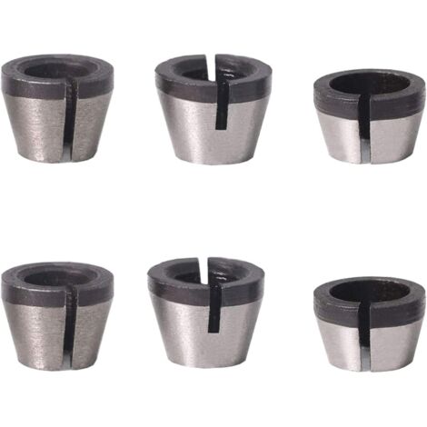AIDUCHO Tête De Mandrin 6pièces Hss Pince De Serrage Defonceuse Tête Adaptateur Convertisseur Pour Défonceuse Perceuses Machine De Gravure Rogneuse Menuiserie Électrique Pince De Routeur Titulaire(6/6