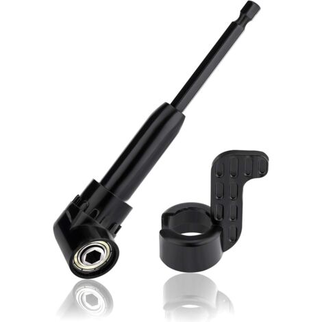 AIDUCHO Tournevis À Angle Droit De 105 Degrés 1/4" Hex À Changement Rapide Tournevis Électrique Attache Pour Perceuse Noire