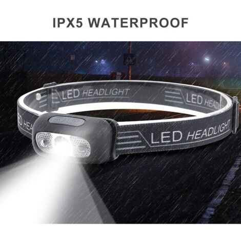 AIDUCHO Usb Rechargeable Lampe Frontale Led Imperméable Léger Mini Lampe Frontale 7 Mode Facile D'utilisation Parfaite Pour Jogging, Randonnée, Camping, Diy