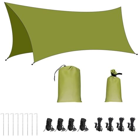 AIDUCHO Voile d'ombrage Imperméable Rectangulaire 3x3m, Toile Ombrage Résistant à l'eau, Filet dombrage Rectangle 3x3m avec Piquets de Sol et Cordes, Protection Rayons UV pour Patio Terrasse Extérieur