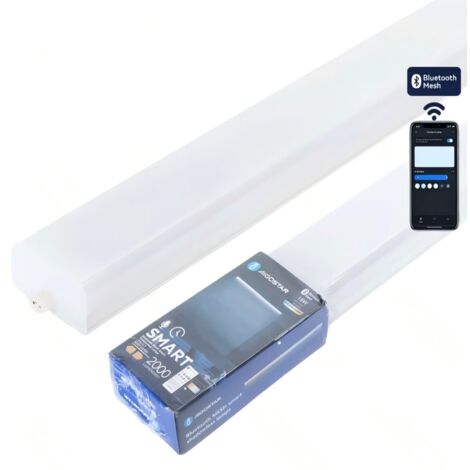 Aigostar 1,2 m 40W 6500K ampoule intelligente Bluetooth en maille, panneau LED sans ombre pour le bureau