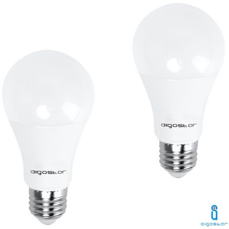 Aigostar 175825 - Bombilla LED A65 de 15W, rosca grande y luz cálida, A+, 230V, E27
