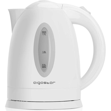 Bouilloire électrique 1,8L - 123 - Chauffe-eau rapide 1500W - Base 360° -  Anti-calcaire - Blanc - Cdiscount Electroménager