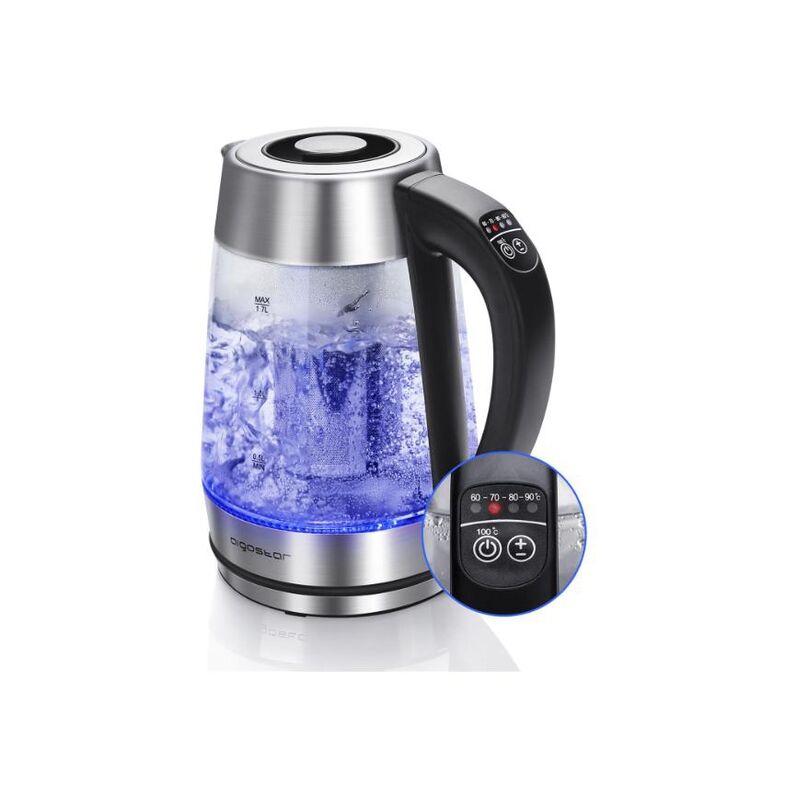 

Aigostar Cris Hervidor de vidrio de borosilicato con infusor de té
