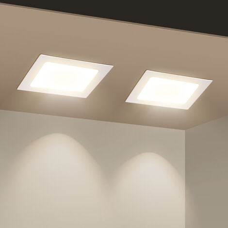 Aigostar Downlight LED Empotrable 12W equivalente 116W, 4000K Luz natural, Blanco,Foco Empotrable LED, Ojos de buey de LED, Ф140-150mm, 2 pack