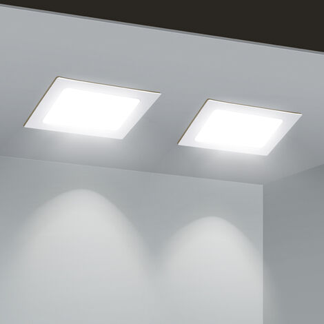 Aigostar Downlight LED Empotrable 12W equivalente 116W, 6500K Luz natural, Blanco,Foco Empotrable LED, Ojos de buey de LED, Ф140-150mm, 2 pack