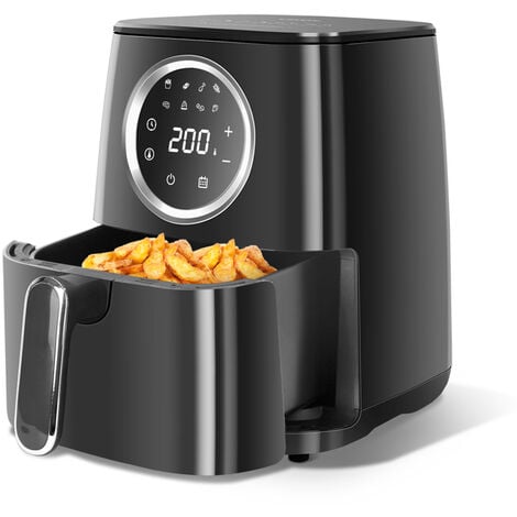 Aigostar Fritteuse heissluft ohne fett, Heißuftfritteuse XXL BPA-frei 4.2L, 8 Menü und Rezept-Community, LED-Touchscreen, 1400W