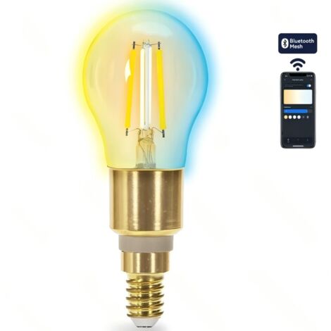 Aigostar G45 E14 ampoule intelligente Bluetooth maillée ajustable CCT 4,5W, ampoule filament vintage avec verre dégradé