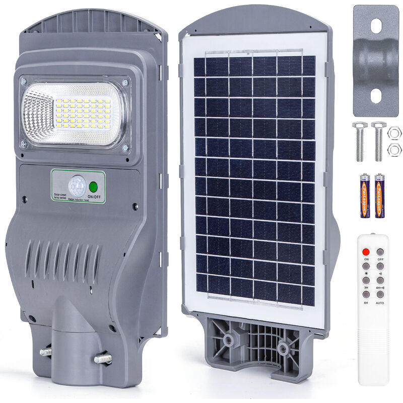 Image of Aigostar - Luce Solare con Sensore di Movimento, Lampada Solare da Strada da 50W con Telecomando, Luci Solari da Esterno Impermeabile IP65 6500K