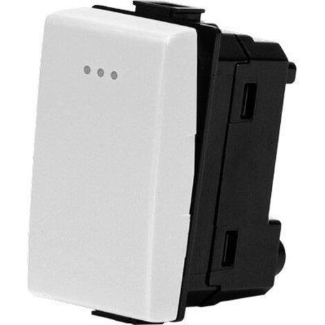 Aigostar Pulsante Bianco Serie ABM 16A Compatibile BTicino Matix