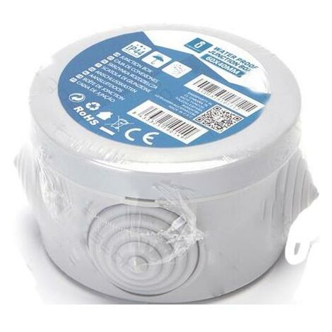 Aigostar Scatola di derivazione a giunzione rotonda, plastica ABS, per interni ed esterni, D60H40mm, grigia,1unità