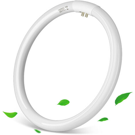Aigostar - T9 Tubo Circular Fluorescente G10q, 40W, Tubo de luz anular, Ahorro de energía, luz fria 6500K, 220-240V, 2800lm, 40cm.