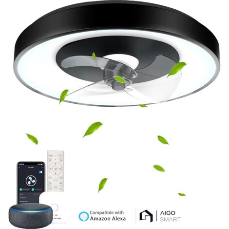 Aigostar Ventilatore Da Soffitto Smart Luce Led Regolabile Dimmerabile Alexa