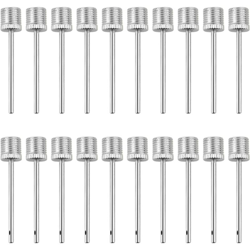 Roleader - Aiguille de Pompe à Ballon, 20Pcs Aiguille de Pompe Acier Inoxydable Aiguille Gonflage Ballon Aiguilles de Gonflage pour Basket Volley