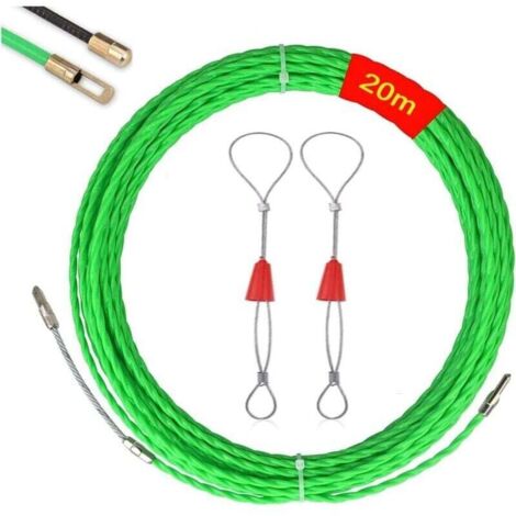 Aiguille Électricien 20 m avec 2 Têtes de Guidage, Diamètre 4 mm Ortviai