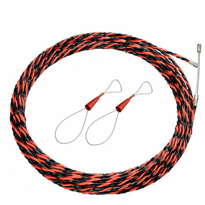 Aiguille Electricien 20M Tire Fil Electrique 6mm Diamètre tire fils electrique, rétractable d'installation pour tire Cable et rallonge en acier