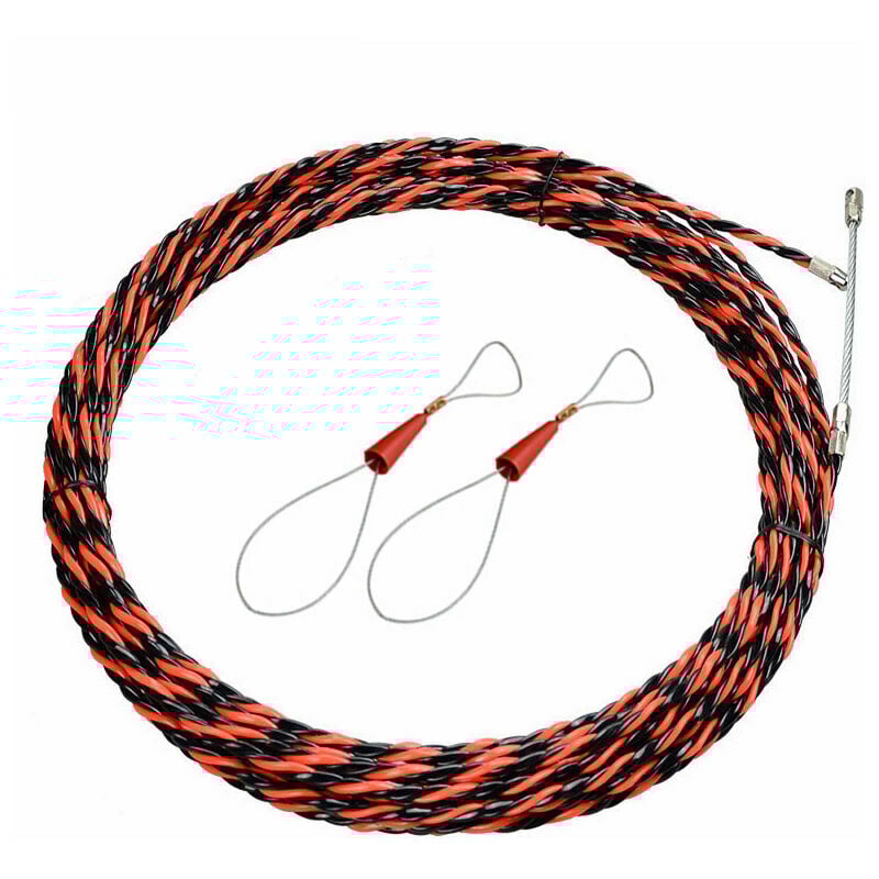 Ensoleille - Aiguille Electricien 30M Tire Fil Electrique 5mm Diamètre Aiguille Tire Fil, rétractable d'installation pour tire Cable et rallonge en
