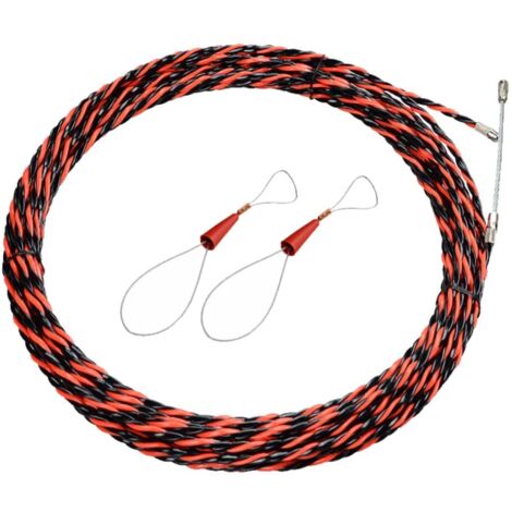 Aiguille Électricien de 50M - Tire-Fil Électrique de 5mm de Diamètre - Aiguille de Tirage Rétractable pour Câbles et Rallonges Électriques