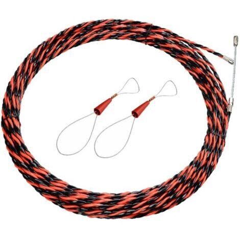 Aiguille Électricien de 50M - Tire-Fil Électrique de 5mm de Diamètre - Aiguille de Tirage Rétractable pour Câbles et Rallonges Électriques