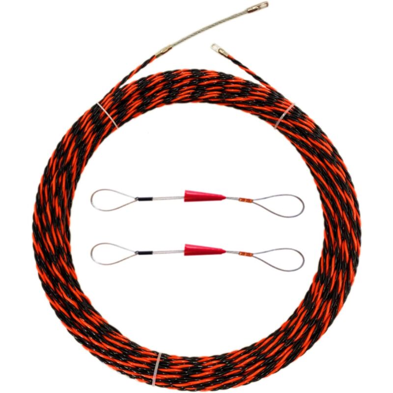 Rqiurpn - Aiguille Electricien,50m Tire Fil Electrique 5.5mm DiamèTre Tire Fils Electrique,Tire Fils Electricien Aiguille,Tire Fils Electricien