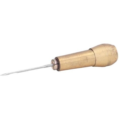 Aiguille en laiton pour réparation de cuir, kit de cordonnerie avec manche en laiton pour couture manuelle et artisanat.
