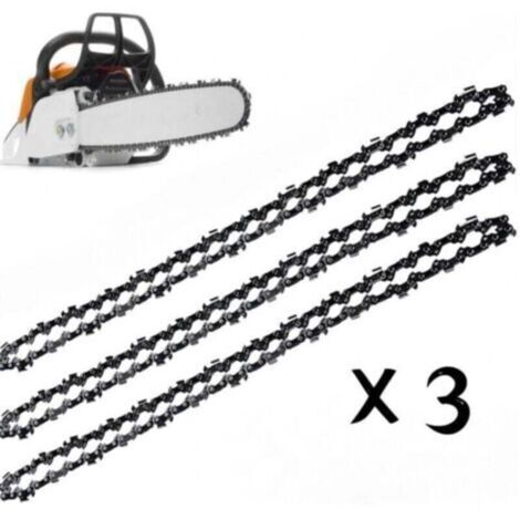 Aiguille Lot de 3 Chaînes de Tronçonneuse 20 Pouces (76 Maillons, Pas de 325")