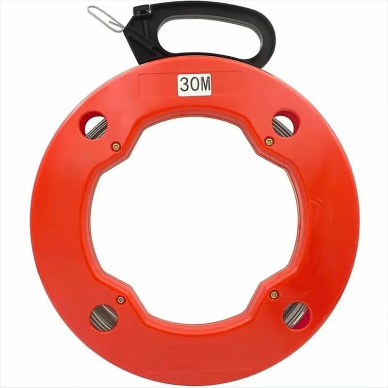 Betterlife - Aiguille tire fil 30M Aiguille électricien en Acier, Fish Tape pour Cable en Boîtier Plastique avec Tête Flexible de Guidage