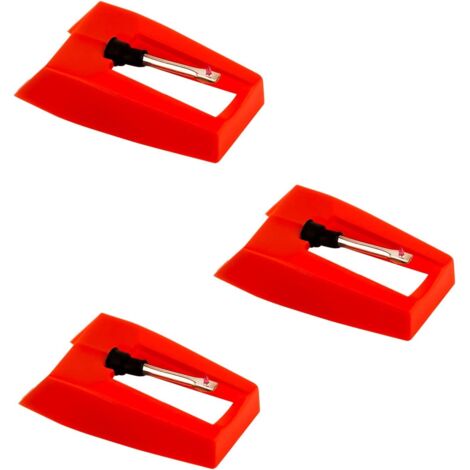 Aiguille Tourne Disque - 5 Pièces - Aluminium Et Abs - Stylet Rubis - Pour Platine Vinyle - Rouge